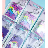 学生用品卡通彩虹小马钥匙扣便签本子15本/盒装
