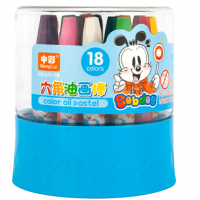 桶装油画笔12色18色24色36色油画棒儿童绘画涂鸦笔
