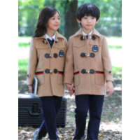 幼儿园园服套装小学生春秋季校服毛呢三件套英伦风儿童活动团体服