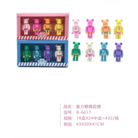学校中小学生文具暴力熊橡皮擦B-6617