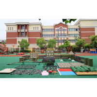 幼儿园军训器材三角钻爬行钻带道具幼儿军训课器材迷彩迷彩滑溜布