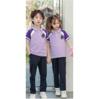 英伦风小学生校服夏季套装两件套青少年班服团体服