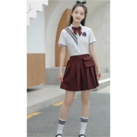 中小学生夏季校服短袖裙子短裤套装三件套幼儿园儿童园服班服