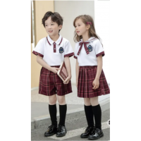 幼儿园园服英伦风小学生校服夏季短袖短裤裙子套装三件套