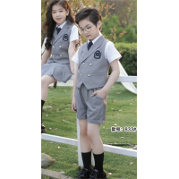 幼儿园园服班服演出团体服小学生夏季英伦风校服套装短袖裙子短裤