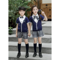 夏季小学生校服套装三件套幼儿园园服班服合唱服团体演出服