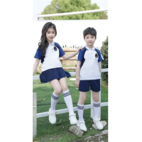 幼儿园园服班服两件套小学生夏季短袖校服套装演出团体服