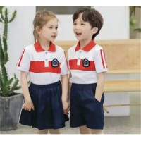 幼儿园园服班服小学生夏季校服套装短袖短裤裙子两件套团体演出服