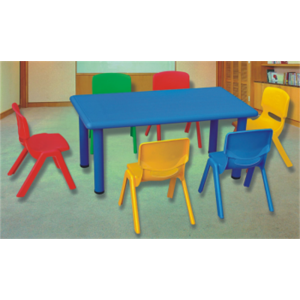 幼儿园户内外游乐设施塑料玩具系列人体工学桌和椅图1