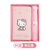 M粉红猫减压本礼物卡通A6笔记本套装可爱减压本子学生奖品记事日记本手账本