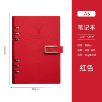 商务会议礼品a5笔记本礼盒装创意磁扣软皮时尚鹿头活页本