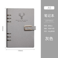 商务会议礼品B6笔记本礼盒装创意磁扣软皮时尚鹿头活页本