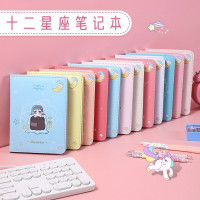 无密码锁十二星座手账本b5批发少女心可爱日记本小学生奖品礼品创意记事本
