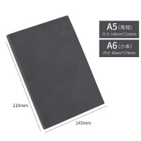 羊巴皮面皮质软皮面加厚方格笔记本子文具A6复古记事本日记学习简约