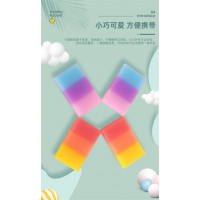 来图定制三色拼接PVC橡皮学生创意文具学习考试用品创意橡皮