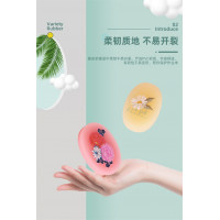 PVC热转印橡皮定制糖果色半透明花卉橡皮檫学生文具用品