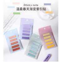 渐变彩色系透明便利贴学生用网红索引贴分类标签贴