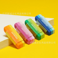 彩虹大橡皮擦 三色橡皮 多色挤出 平行四边形
