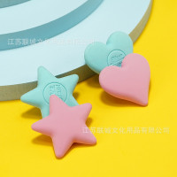 定制 五角星爱心橡皮擦3D立体橡皮注塑颜色logo