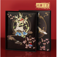 复古镂空金属书签中国风文艺古风学生书夹（点漆工艺+盒子）