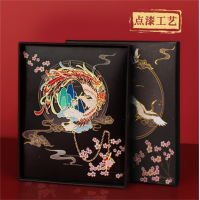 复古镂空金属书签中国风文艺古风学生书夹（点漆工艺+盒子）