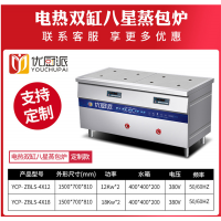 厨房食堂商用大功率双控电热定时定温八星蒸包炉酒楼早餐点心蒸品灶