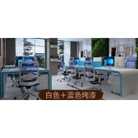 创意职员桌烤漆电脑桌办公家具员工桌单双四六人位办公室桌椅组合