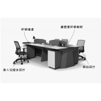 办公家具职员办公桌2/4/6屏风工作位简约现代烤漆办公室电脑桌椅