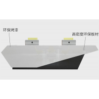 专业公司前台接待台现代简约烤漆弧形酒吧服务台美容院吧台收银台