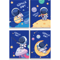幼儿园小学生创意可爱精致高颜值64K胶套记事本（太空宇航）