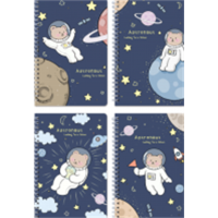 幼儿园小学生笔记专用创意卡通新颖高颜值A5线圈本（小熊宇航员）