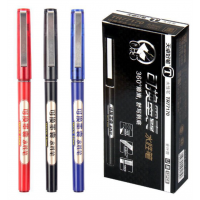 好笔0.5水性笔换墨囊中性笔全针管学生笔直液式走珠笔