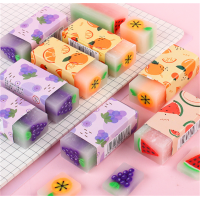 水果切片橡皮创意卡通小学生橡皮擦少屑可爱香味夹心橡皮