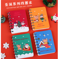 A7圣诞侧翻线圈本学生便携口袋笔记本办公记事本日记本圣诞节礼物