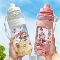 超大容量塑料水杯女夏季便携带吸管户外运动健身水壶男杯子2000ml