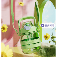 塑料杯创意方形大肚杯户外便携水杯学生大容量吸管杯子