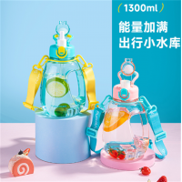 塑料杯大容量大肚杯便携户外水壶高颜值弹盖带吸管杯子