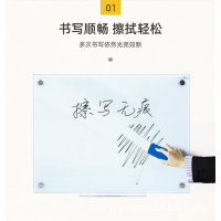 磁性100*200cm钢化玻璃白板投影板办公会议教学