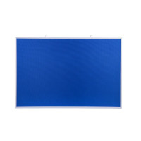 木板告示板照片墙学校宣传栏实木框蓝布60x90