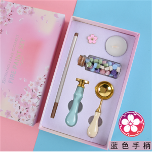 樱花六件套唯美梦幻樱花火漆印章套装精美礼品套装图1