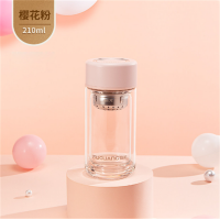 双层玻璃杯过滤办公家用泡茶杯便携小巧透明水杯简约迷你杯子