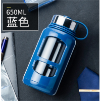 大容量玻璃杯户外带提手便携水杯带盖过滤车载泡茶杯子