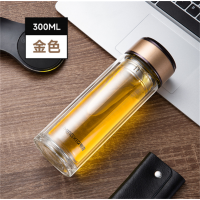 双层玻璃杯男士商务滤网泡茶水杯高硼硅开业礼品杯子