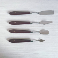 学生油画刮刀绘画刮刀4件套装 美术丙烯水粉画颜料调色刀