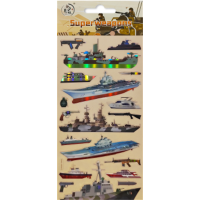 儿童新颖网红爆款小朋友奖励品鼓励玩具3pvc贴纸-军事运动