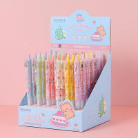 善知牛乳/熊小白/甜品萌物系列架装按动笔子弹头学生考试刷题笔