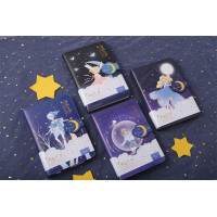 金谷文具32k星夜之梦彩页磁扣皮本日系少女心学生加厚笔记本日记