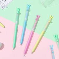 晨奇文具GP-M61马卡龙0.5针管按动中性黑笔卡通兔子碳素笔