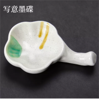 砚台初学者多功能陶瓷碟笔碟文房四宝书法墨碟精美古风墨碟学生用