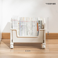 桌下可移动塑料置物架 单层带轮款书立书本收纳架学生